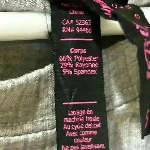 Betsey Johnson performance tunic top ribbed gray size small active workout - Picture 5 of 8